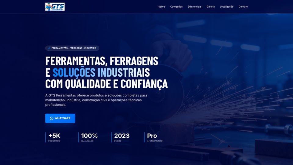 Prévia do site GTS Ferramentas
